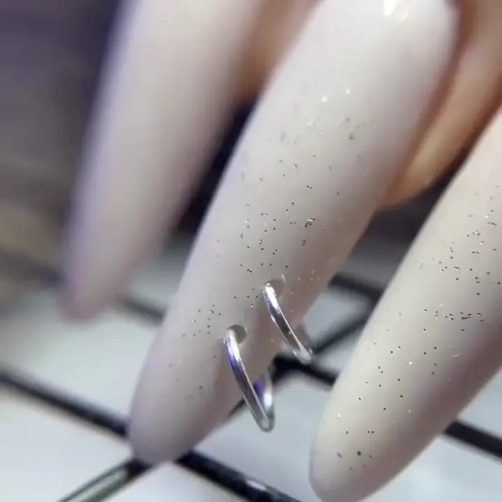 Пирсинг для ногтей колечки Zoo Nail Art 1685 серебро 1 г