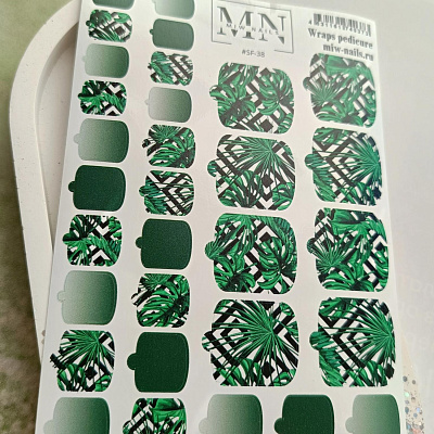 Пленки для педикюра Miw Nails Wraps stickers SF-38