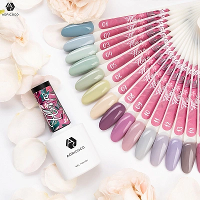 Гель-лак ADRICOCO Flora №19 пышный пион 8 мл