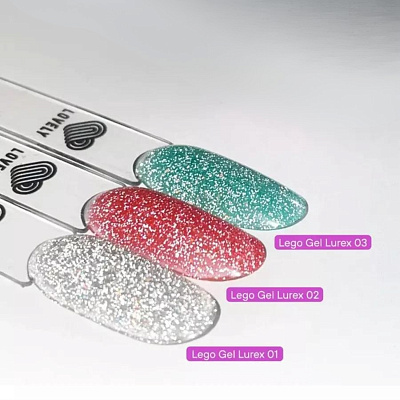 Гель для наращивания и укрепления Lovely Lego Gel Lurex №01 15 г