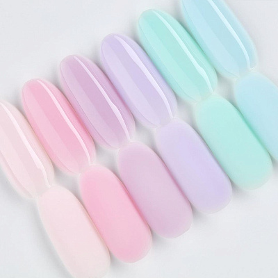 Каучуковая цветная база для гель-лака Rubber Base COLOR IVA NAILS Pastel №01 IVN-RBP-01, 8 мл