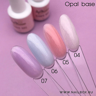 Камуфлирующая каучуковая база для гель-лака Rubber Base Луи Филипп Opal №04, 15 мл