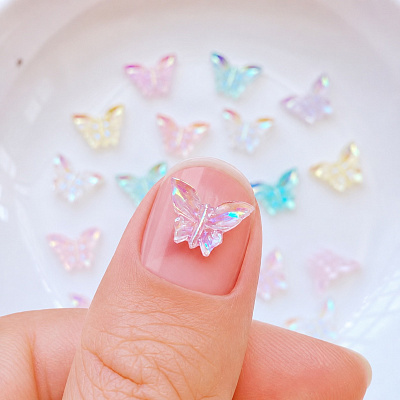 Фигурки объемные Бабочки №1813 Zoo Nail Art 10 шт.