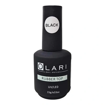 Верхнее покрытие для гель-лака Rubber Top Black Olari 15 г