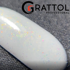 Каучуковая база с глиттером для гель-лака Rubber Base Glitter Grattol №010 (GTGB10), 9 мл