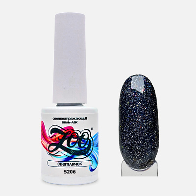 Гель-лак Zoo Nail Art «Светлячок» 5206 светоотражающий, 8 г
