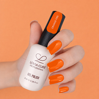Гель-лак LOVIA CURE 255 Orange fire 8 мл