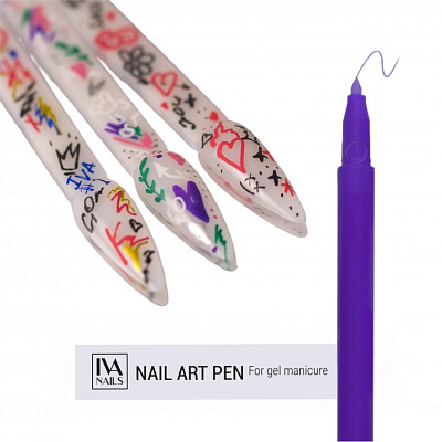 Акриловый маркер для дизайна Iva Nails Purple фиолетовый