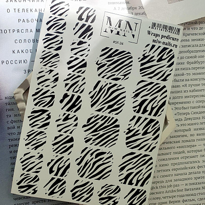 Пленки для педикюра Miw Nails Wraps stickers SF-34