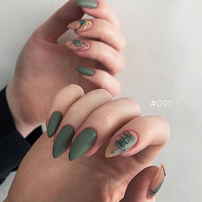 Гель-лак Lovely №091 зеленый оттенок «Аспарагус» 7 мл