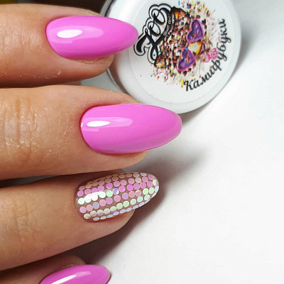Камифубуки 1 мм белые перламутровые с розовым, Zoo Nail Art №1288 1 г