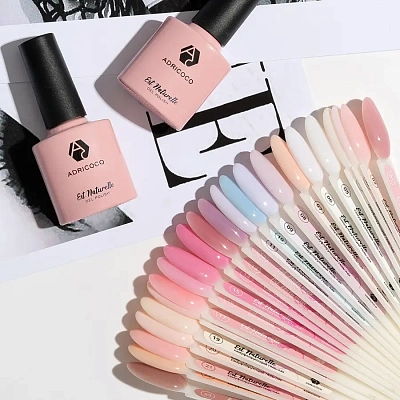 Гель-лак ADRICOCO камуфлирующий Est Naturelle №19 молочный бежевый 8 мл