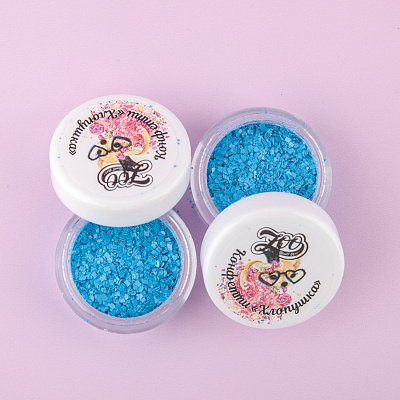 Конфетти «Хлопушка» Zoo Nail Art №1302 голубые 2 г