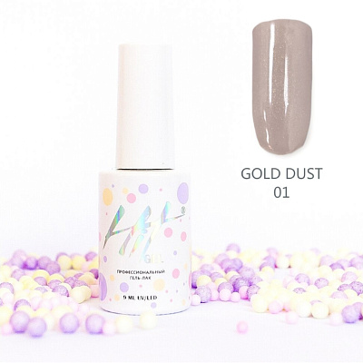 Гель-лак HIT Gold dust №01, 9 мл