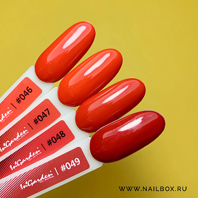 Гель-лак InGarden X-Gel №047 (Люминесцентный красный), 8 мл