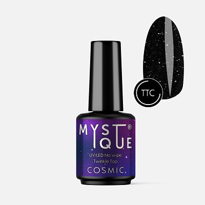 Топ мерцающий без липкого слоя Mystique Twinkle Top Cosmic 15 мл