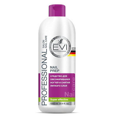 Жидкость для обезжиривания ногтей и снятия липкого слоя EVI Professional 1000 мл