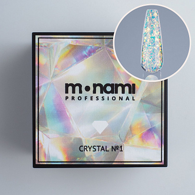 Гель для наращивания Monami голографический Crystal Gel №01 15 г