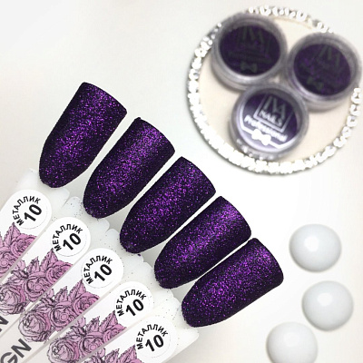 Втирка для дизайна Металлик IVA NAILS №10