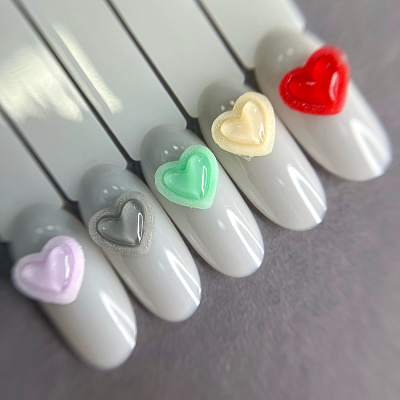 Фигурки объемные Сердечки №1847 Zoo Nail Art 5 шт.