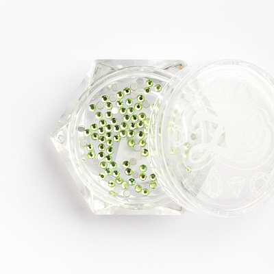 Стразы стеклянные Light Green SS3 Zoo Nail Art №1124 (1,3 мм) 100 шт