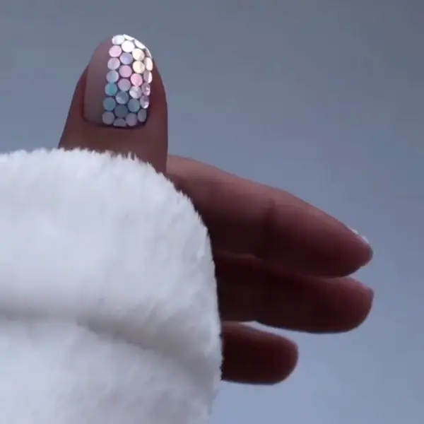 Камифубуки 1 мм белые перламутровые с розовым, Zoo Nail Art №1288 1 г
