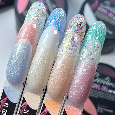 Акригель Acryl Gel Serebro №023 (с шиммером), 15 мл