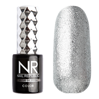 Гель-лак Nail Republic №419 (Зеркальное серебро), 10 мл