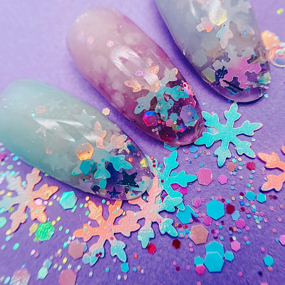 Конфетти Снежок Zoo Nail Art №1568, 1 г