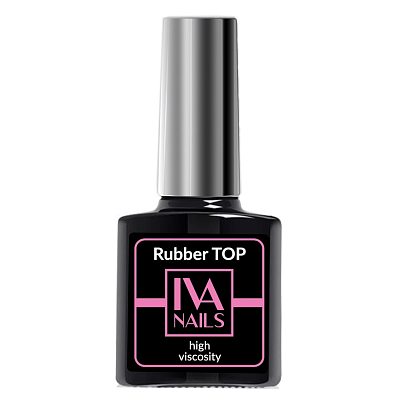 Каучуковый топ для гель-лака Top Rubber High Viscosity IVA NAILS, 8 мл