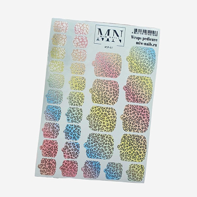 Пленки для педикюра Miw Nails Wraps stickers SF-61