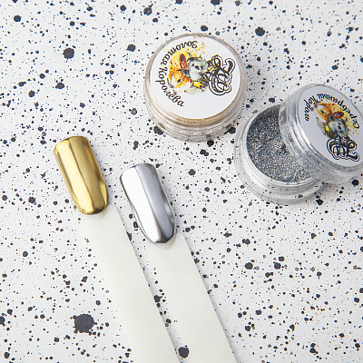 Зеркальный пигмент №1321 Zoo Nail Art «Серебряный король» 0,5 г