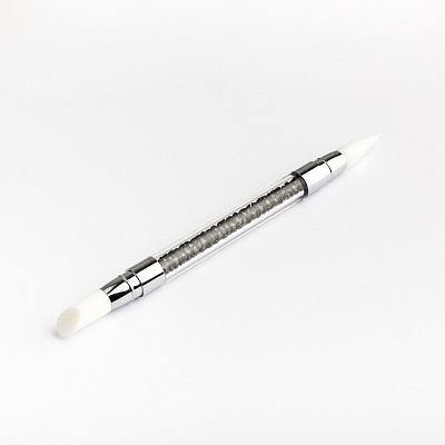 Кисть силиконовая двусторонняя Zoo Nail Art скошенный овал + конус №1436