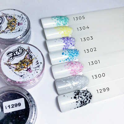 Конфетти «Хлопушка» Zoo Nail Art №1302 голубые 2 г
