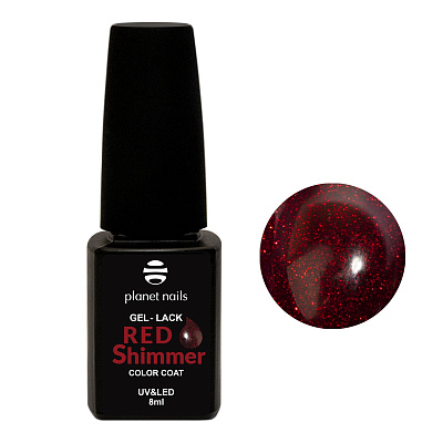Гель-лак Planet Nails Red Shimmer №833 8 мл арт.12833