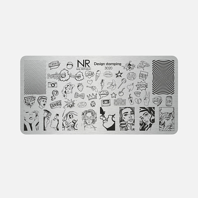 Пластина для стемпинга Nail Republic №3020 Pop-art