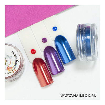 Зеркальный пигмент №1347 Zoo Nail Art Красная жемчужина 0,5 г