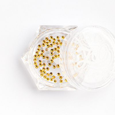 Стразы стеклянные Gold Yellow SS3 Zoo Nail Art №1134 (1,3 мм) 100 шт