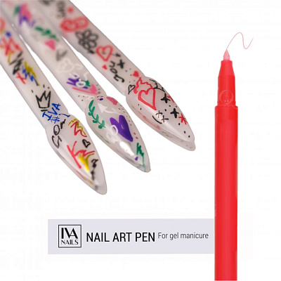 Акриловый маркер для дизайна Iva Nails Red красный