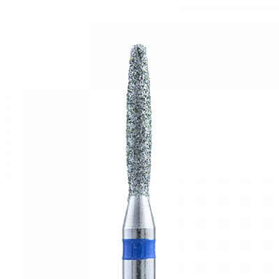 Фреза алмазная Пламя с тупым концом, синяя (средняя зернистость) ВладМиВа 244.524.018 диам. 1.8 мм