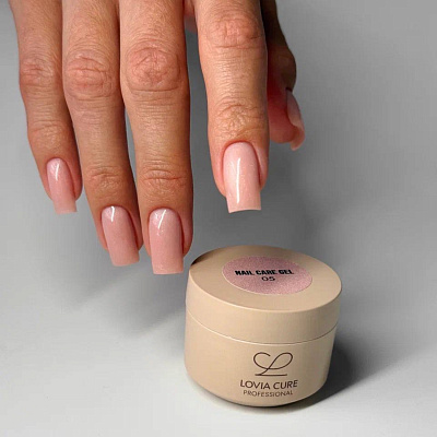 Моделирующий гель LOVIA CURE с кератином и кальцием Nail Care Gel №05 15 мл