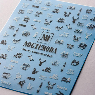 Наклейки MERRY CHRISTMAS NogteModa №013