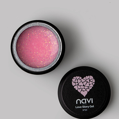Моделирующий гель NAVI с блестками Love Story Gel 10 15 мл