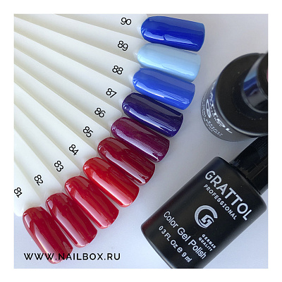 Гель-лак Grattol GTC085 Dark Red, 9 мл