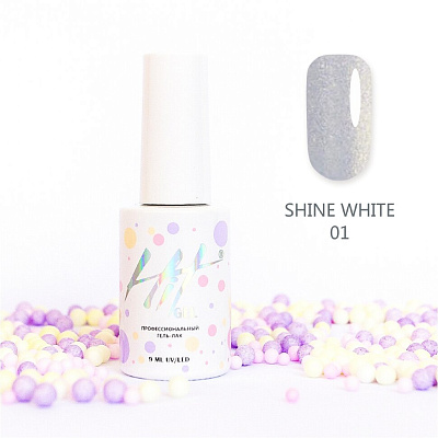 Гель-лак HIT Блестящая коллекция №01 (Shine White), 9 мл