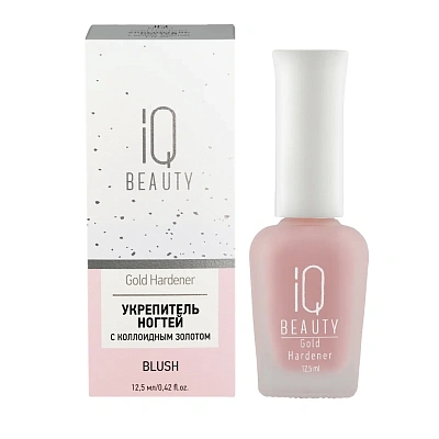 Укрепитель для ногтей с коллоидным золотом Gold Hardener IQ Beauty Blush 12,5 мл