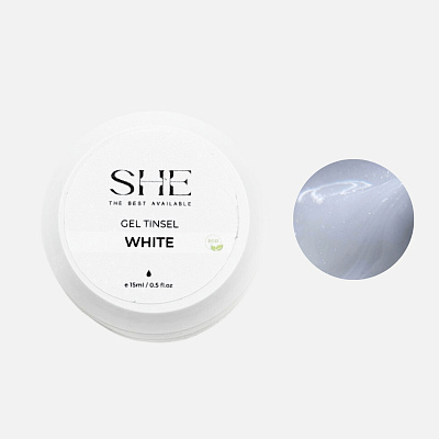 Гель конструирующий SHE Gel Tinsel White 15 мл