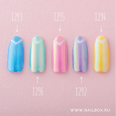 Радужный пигмент для втирки голубой Единорог №1293 Zoo Nail Art 0.2 г