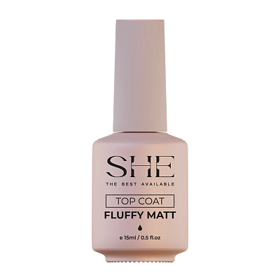 Матовый топ для гель-лака SHE Fluffy Matt 15 мл