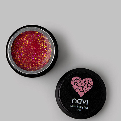 Моделирующий гель NAVI с блестками Love Story Gel 07 15 мл